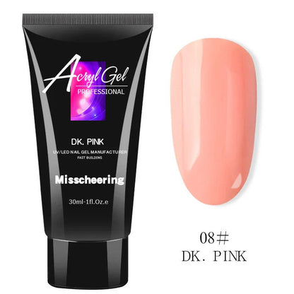 Premium crystal-clear nail extension gel for flawless, long-lasting manicures at home
