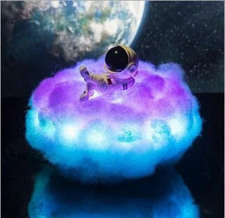 Enchanting Astronaut Cloud Night Light with mesmerising rainbow-like glow and adorable astronaut figurines