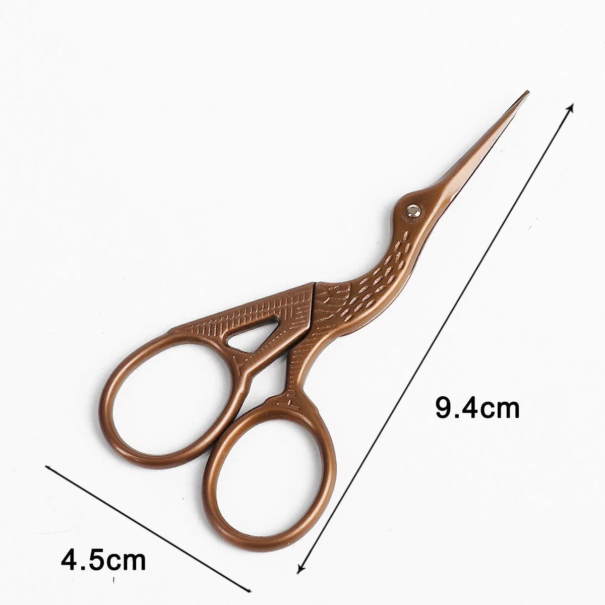 Elegant stainless steel crane embroidery scissors in various colors