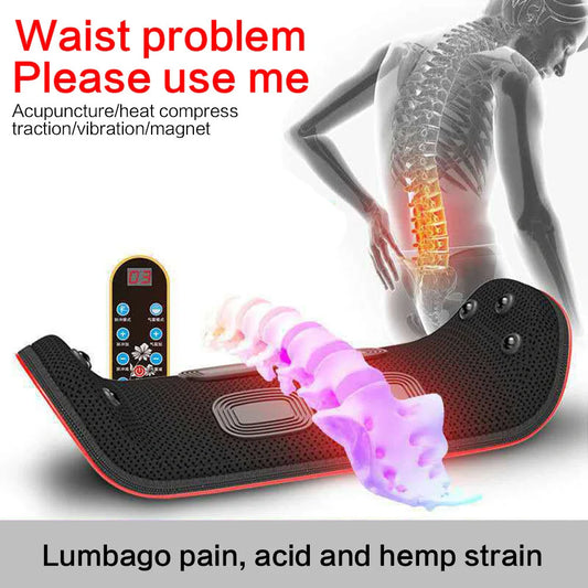 Electric Lumbar Traction Device with adjustable settings for heat and massage
