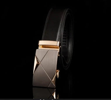 Premium leather automatic buckle belt in multiple styles and sizes