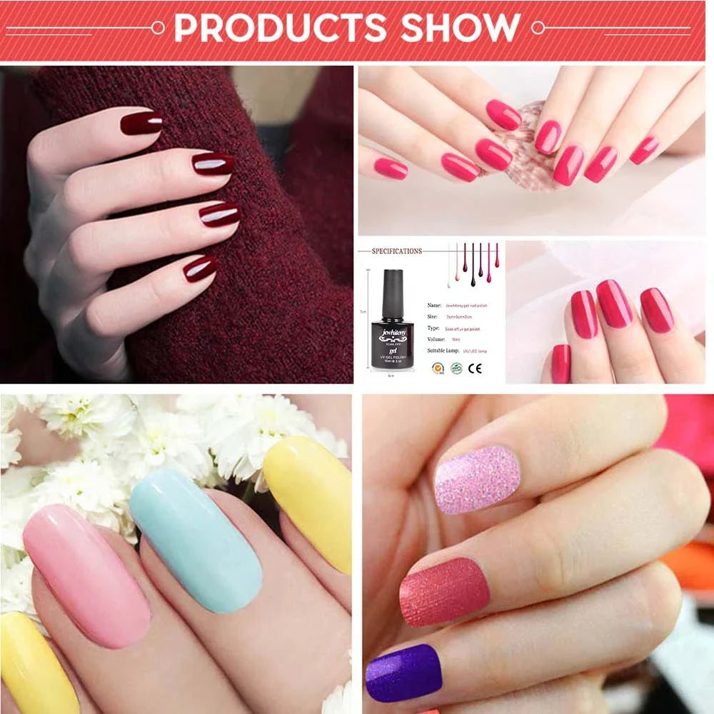 Premium 80W UV Nail Gel Curing Lamp Set with gel polishes, base coat, and top coat for salon-quality manicures at home