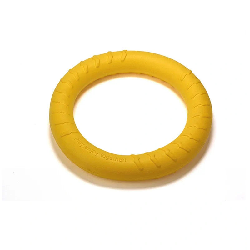 EVA Dog Training Toy Pull Ring in vibrant colors for interactive play