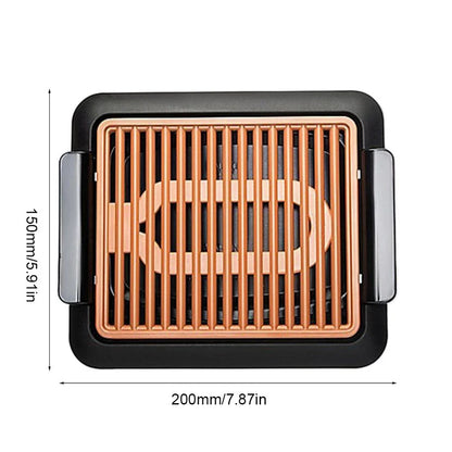 Premium nonstick electric grill with temperature control for indoor barbecue-style cooking