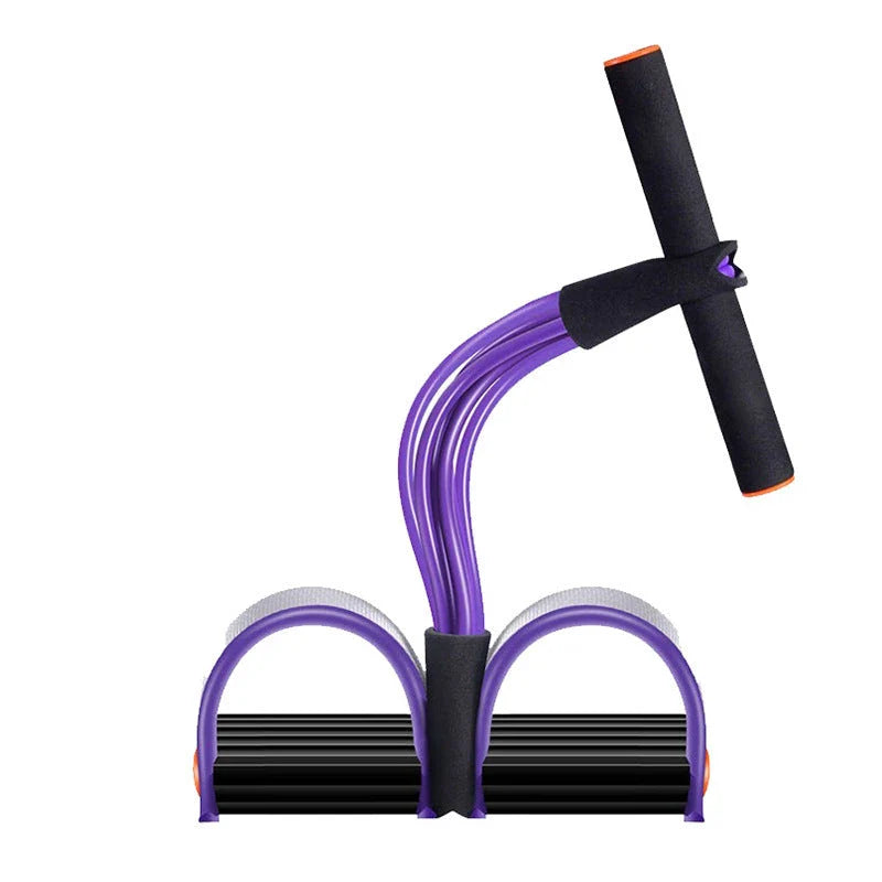 Premium resistance bands set with natural latex and EVA foam for full-body workouts