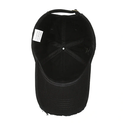 Vintage washed cotton baseball cap for men in various colours