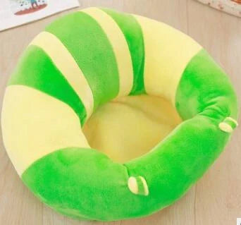 Infant safety seat with plush toy design for babies learning to sit