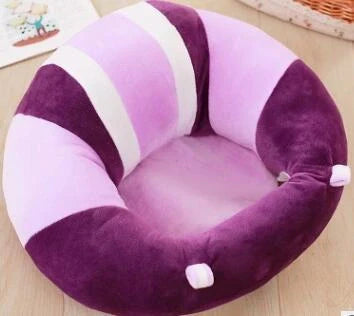 Infant safety seat with plush toy design for babies learning to sit