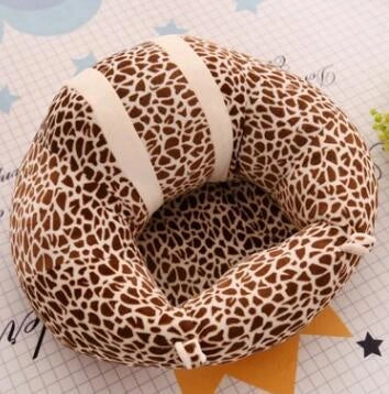 Infant safety seat with plush toy design for babies learning to sit