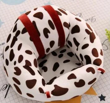 Infant safety seat with plush toy design for babies learning to sit