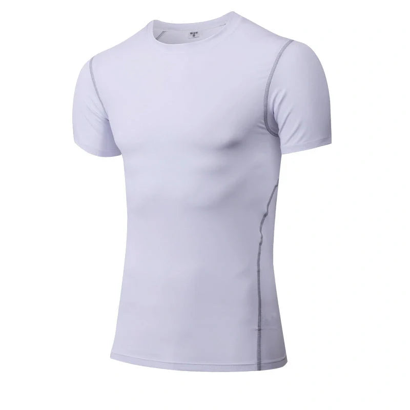 Solid colour quick-drying fitness short sleeve in milk silk and spandex blend