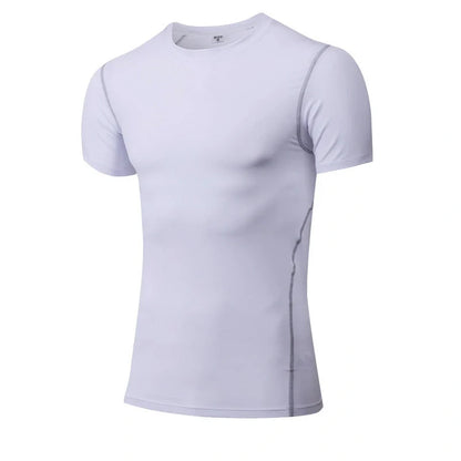 Solid colour quick-drying fitness short sleeve in milk silk and spandex blend