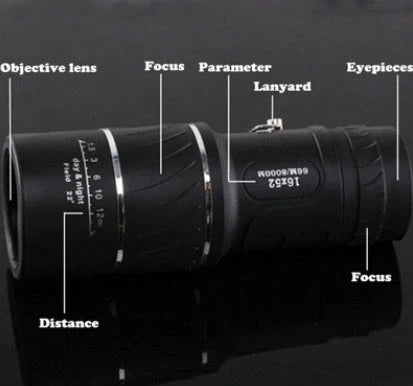 16 x 52 Dual Focus Telescope with high-definition clarity and waterproof design
