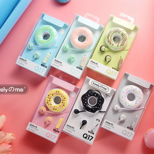 Macaron Donut Wired Earphones with Subwoofer - Vibrant Colours and Premium Audio Quality