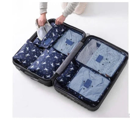 Premium waterproof nylon travel organizer set with mesh panels for easy visibility and organization