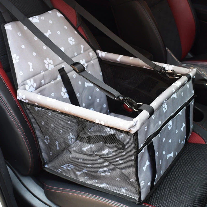 Robust pet car seat cover with double-layer protection, made of high-quality polyester and Oxford cloth for durability and comfort