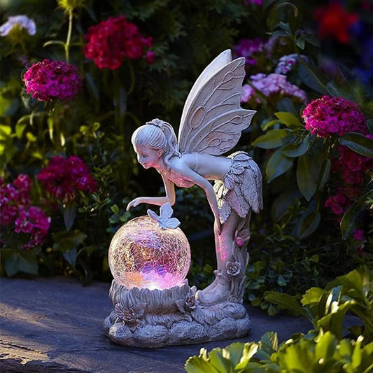 European-style flower fairy resin statue ornament for garden and home decoration