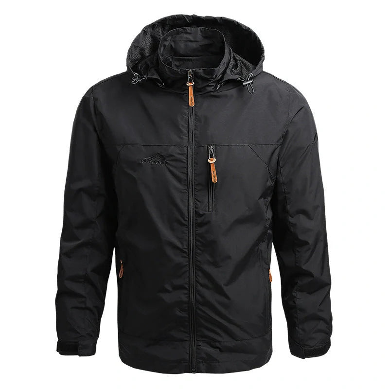 Men's hooded mountaineering windbreaker in various colours and sizes