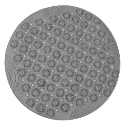 Premium PVC round shower mat with textured surface for massage and non-slip grip