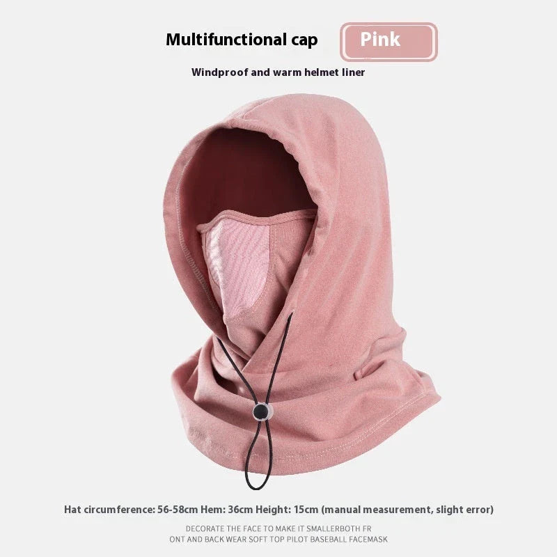 Adjustable thermal fleece scarf neck warmer in black, dark gray, light gray, and pink colors