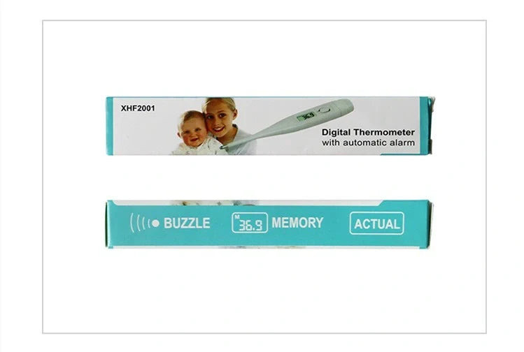 Premium digital thermometer with sleek white design and large display for accurate temperature readings