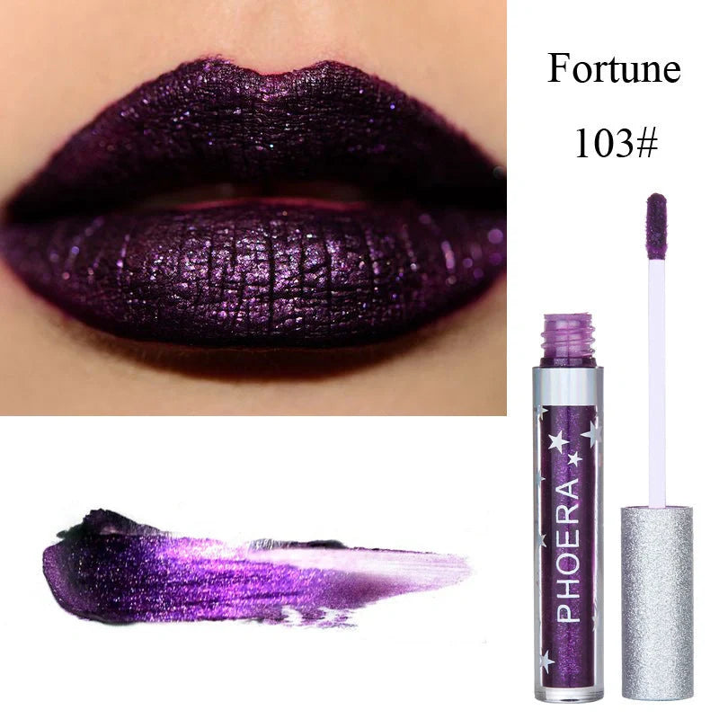 Moisturising candy-coloured lip gloss with glitter for a dazzling lip look