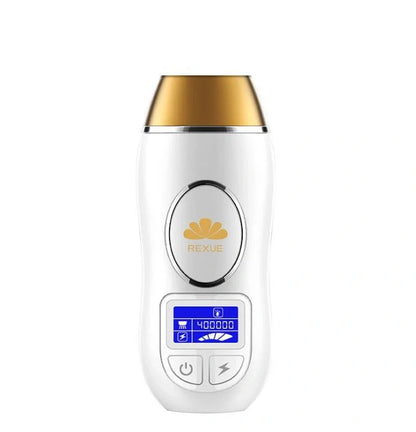 IPL Hair Remover device with safety glasses and razor for permanent hair reduction