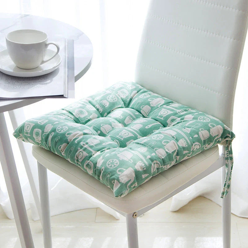 Premium linen and cotton chair cushion in various patterns and designs, offering luxurious comfort and support for your seating needs.