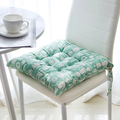 Premium linen and cotton chair cushion in various patterns and designs, offering luxurious comfort and support for your seating needs.