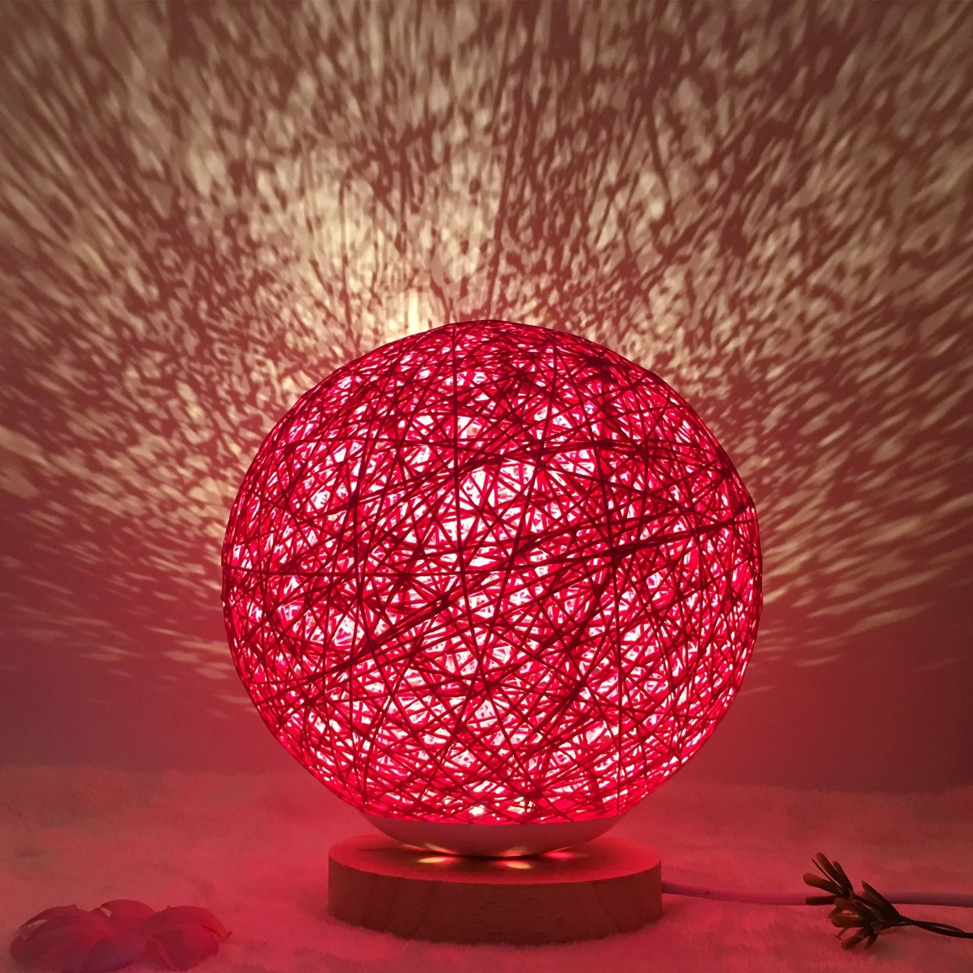 Creative Linen Table Lamp with LED Intelligent USB7 Colour RGB16 Remote Control