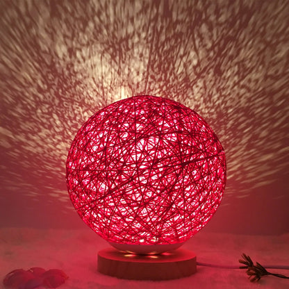 Creative Linen Table Lamp with LED Intelligent USB7 Colour RGB16 Remote Control