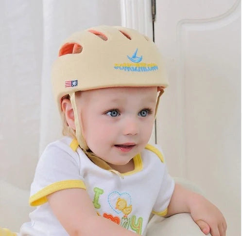 Adjustable baby safety helmet with anti-shock foam for toddlers in various colours