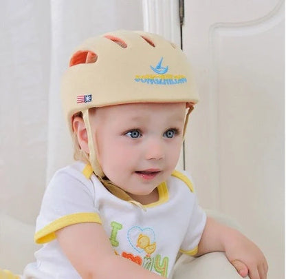 Adjustable baby safety helmet with anti-shock foam for toddlers in various colours