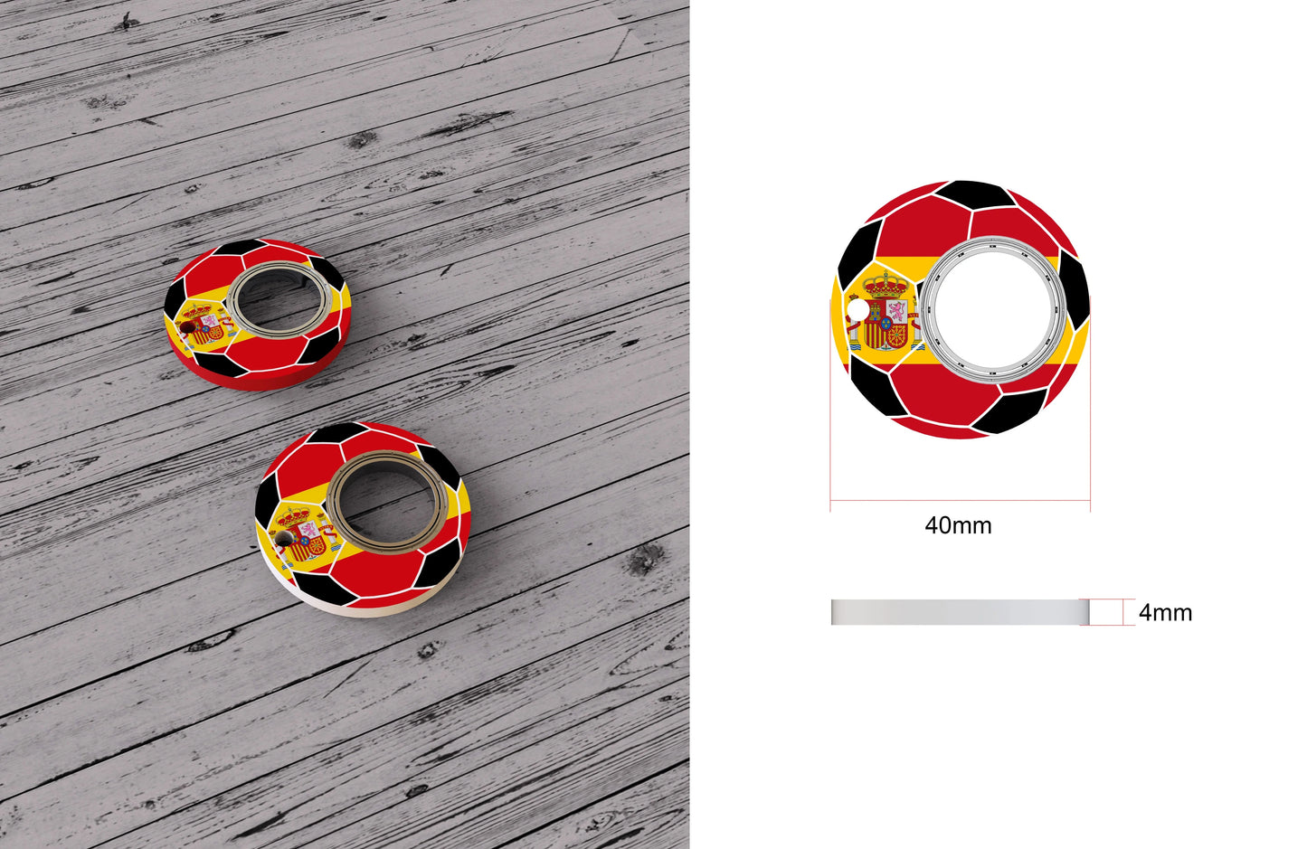 Football World Cup Fidget Spinner Keychain with Bottle Opener