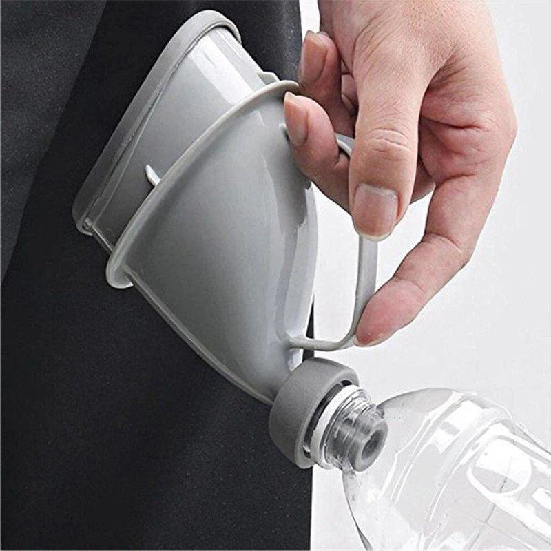 Compact emergency urinal for travel and outdoor use, lightweight and hygienic
