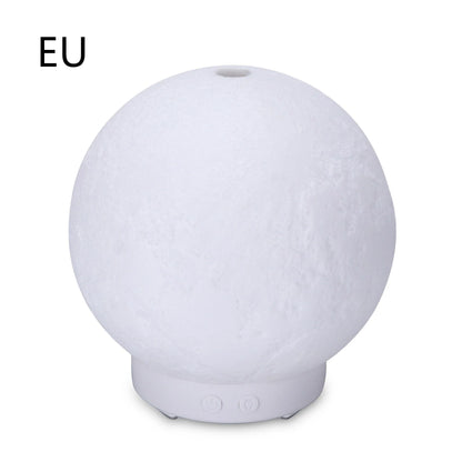 Soothing ultrasonic humidifier and aroma diffuser with wood grain and neutral color options