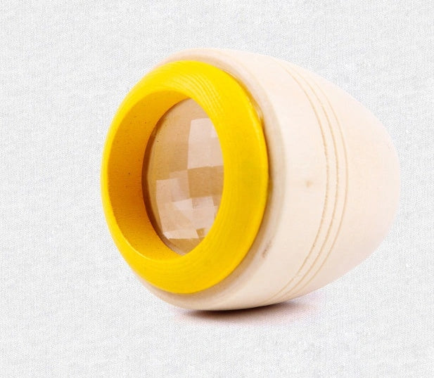 Wooden Magic Kaleidoscope toy for children with rotating patterns