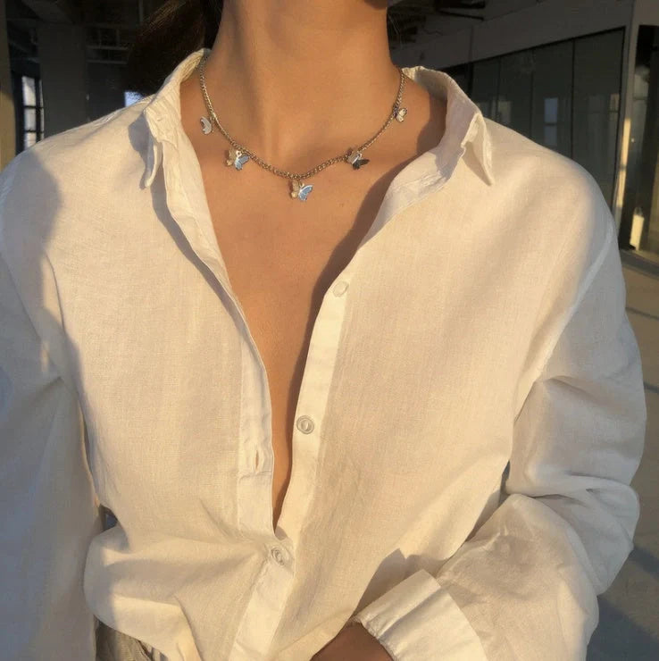 Fashion OL All-match Insect Style Pendant Necklace in gold and silver finishes with adjustable chain
