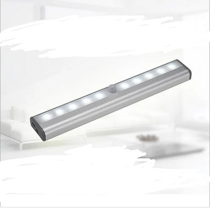 Sleek motion-activated LED cabinet light with infrared sensor for hands-free, energy-efficient illumination