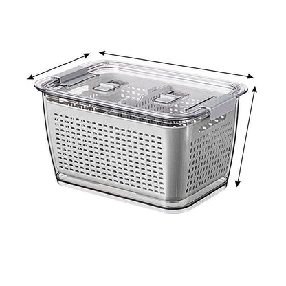 Premium food preservation containers for large capacity refrigerators, featuring customisable partitions, easy-to-clean design, and durable construction.