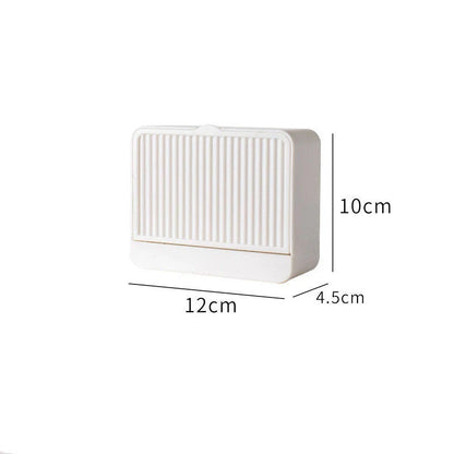 Wall-mounted bathroom storage organizer made of durable iron with compartments for storing bath essentials like sponges, soap, brushes, and towels