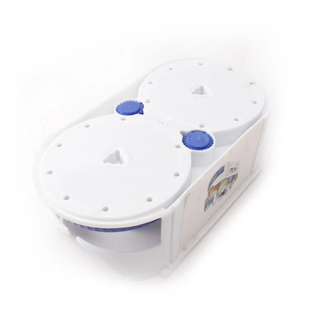 Rotating storage organiser with built-in turntable for easy access to bathroom, kitchen, and garage essentials