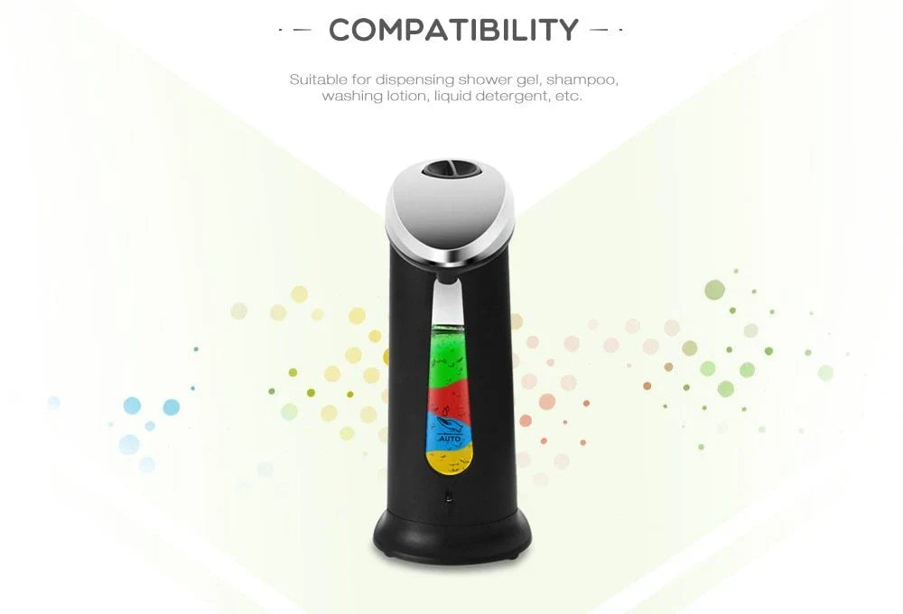 Automatic touchless soap dispenser with smart sensor, 400ml capacity, and sleek design for effortless hand-washing