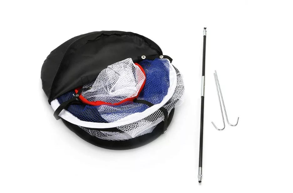 UP Indoor Outdoor Chipping Pitching Training Net in white, featuring instant pop-up design