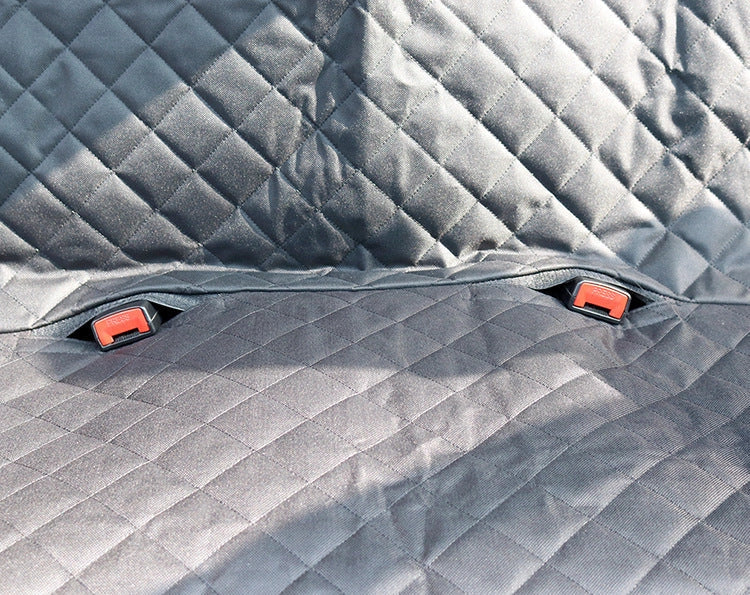 Waterproof dog car seat cover with view mesh and anti-skid surface