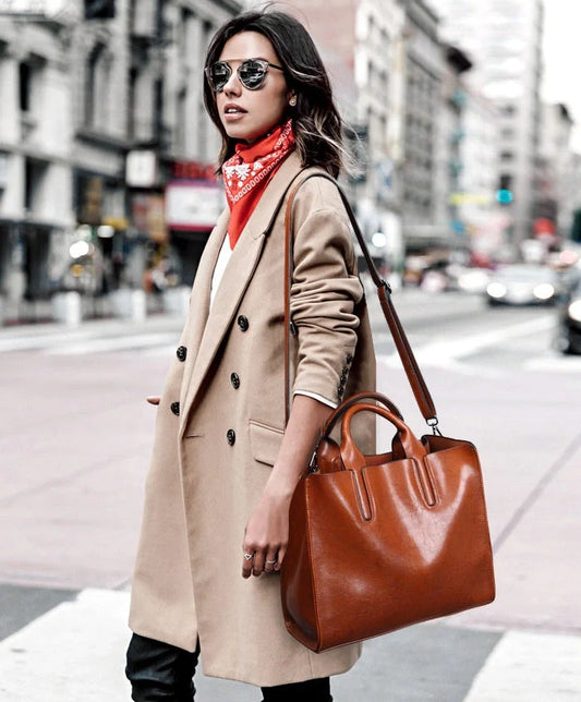 Sofia Spanish Trunk Tote in various colours with multiple compartments and zipper opening