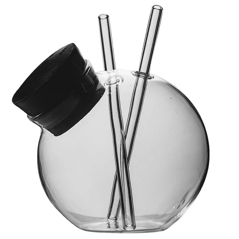 Premium borosilicate cocktail glasses with a stylish molecular design, suitable for a variety of alcoholic and non-alcoholic drinks