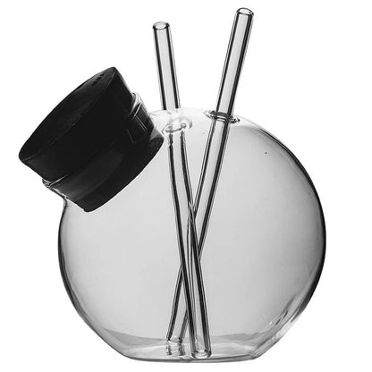 Premium borosilicate cocktail glasses with a stylish molecular design, suitable for a variety of alcoholic and non-alcoholic drinks