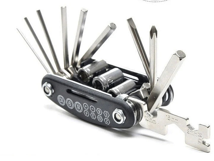 Compact steel bicycle repair combination tool for efficient maintenance