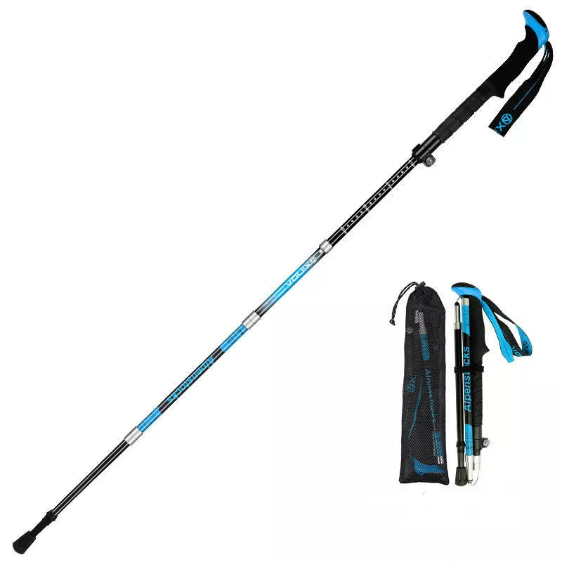 XINDA ultralight carbon trekking poles with adjustable sections and tungsten tips